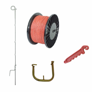 1 Line Steel Dairy Fence Kit 400m ORANGE