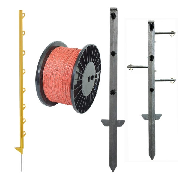 3 Line Lightweight Fence Kit 600m YELLOW/ORANGE