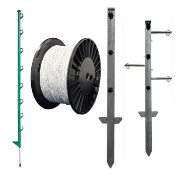 3 Line Lightweight Fence Kit 600m GREEN/WHITE